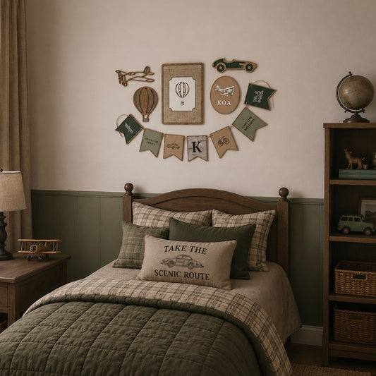 BUNDLE - Vintage Transport Decor Set | Personalised
