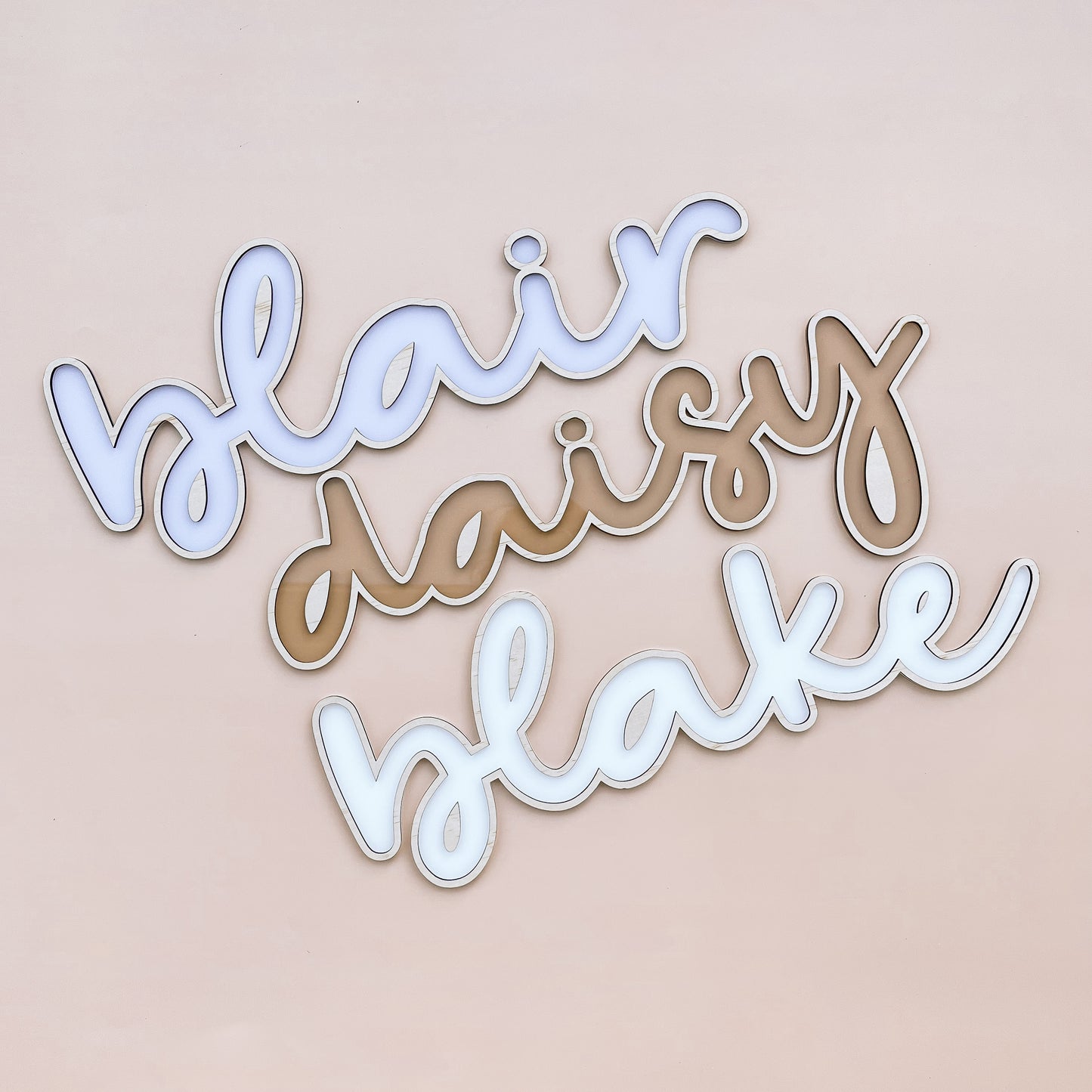 PERSONALISED NAME PLAQUE | Wall Script | Multiple Colour Options