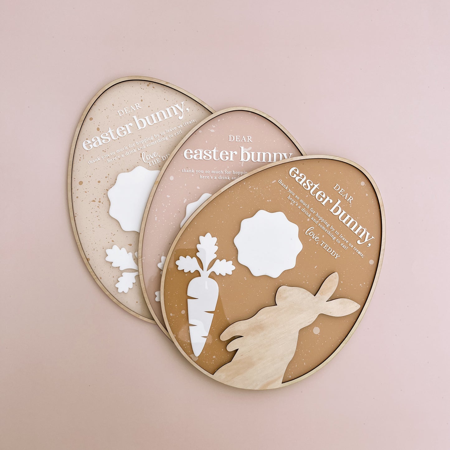 EASTER BUNNY SNACK PLATE | Multiple Colour or Pattern Choices | Personalisation Option