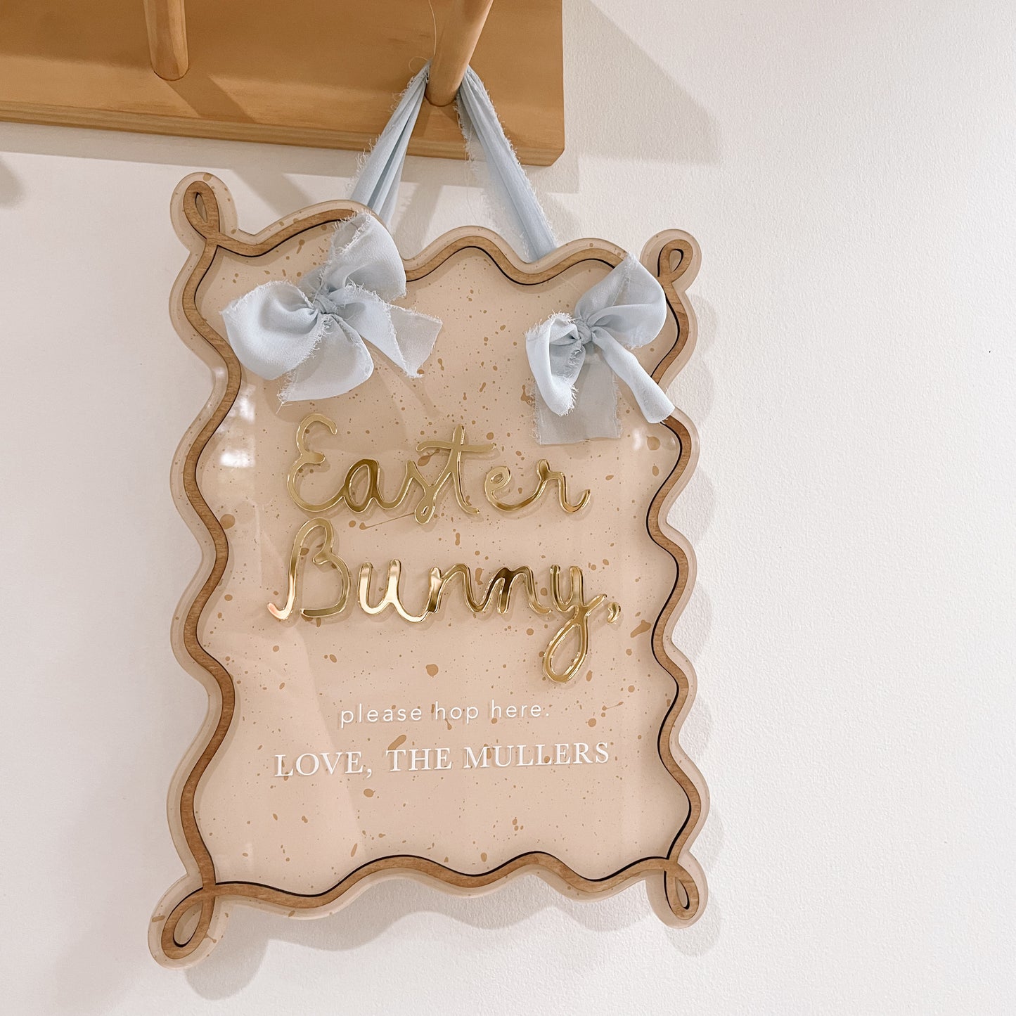 Easter Wavy Sign | Custom Text | Multiple Colour & Pattern Options