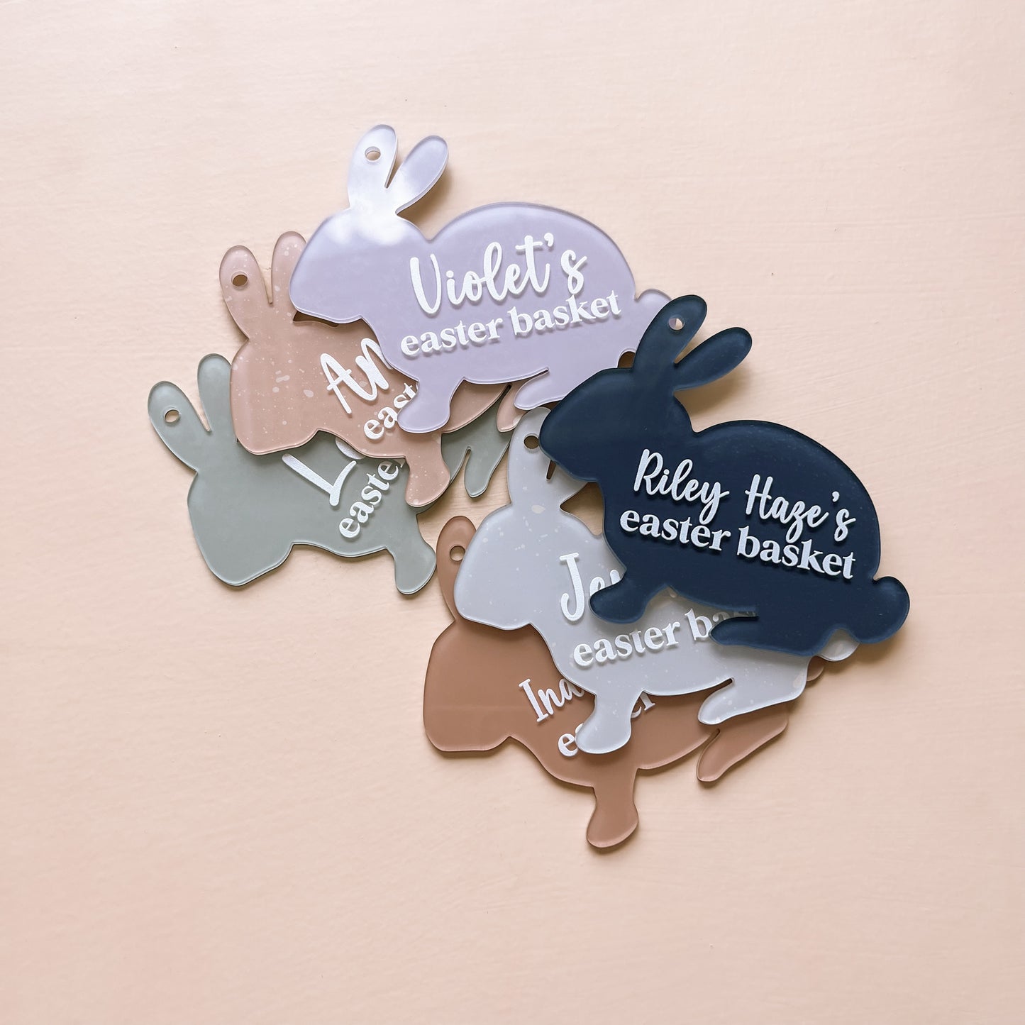 Easter Basket Tag - Style #2 | PERSONALISED | Multiple Colour or Pattern Choices