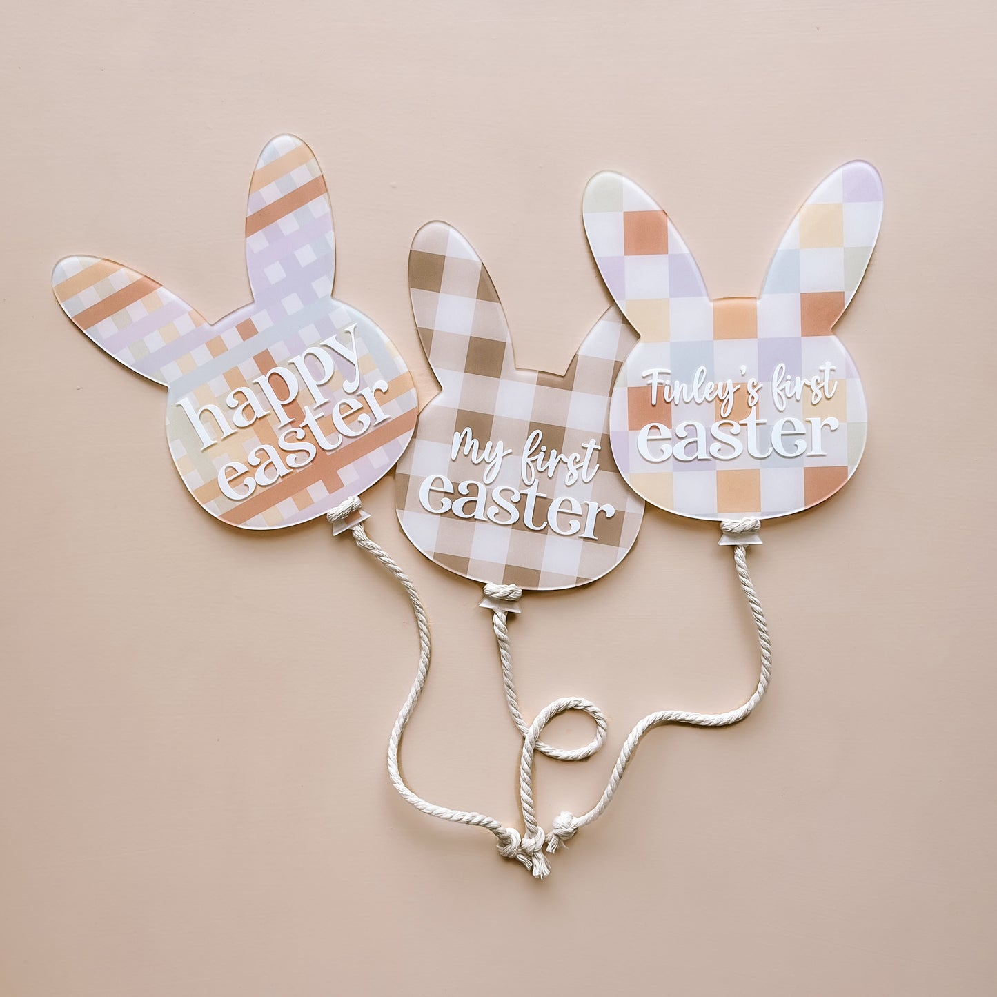 FIRST EASTER | BUNNY HEAD BALLOON | Multiple Colour or Pattern Choices | Personalisation Option