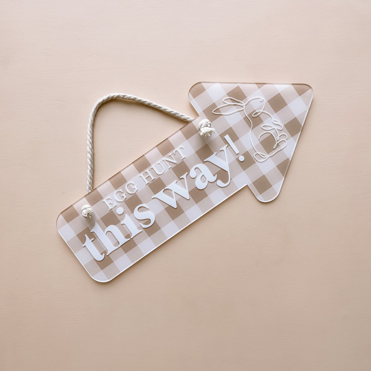 EGG HUNT THIS WAY SIGN | Multiple Colour or Pattern Choices