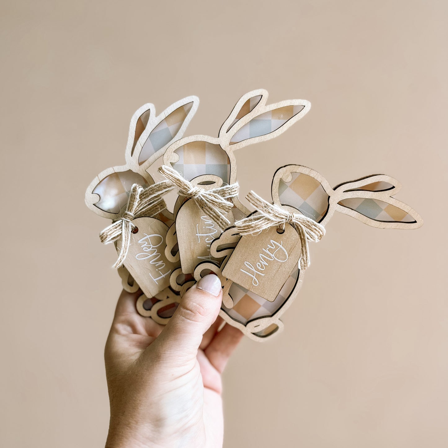 Easter Basket Tag - Style #3 | PERSONALISED | Multiple Colour or Pattern Choices