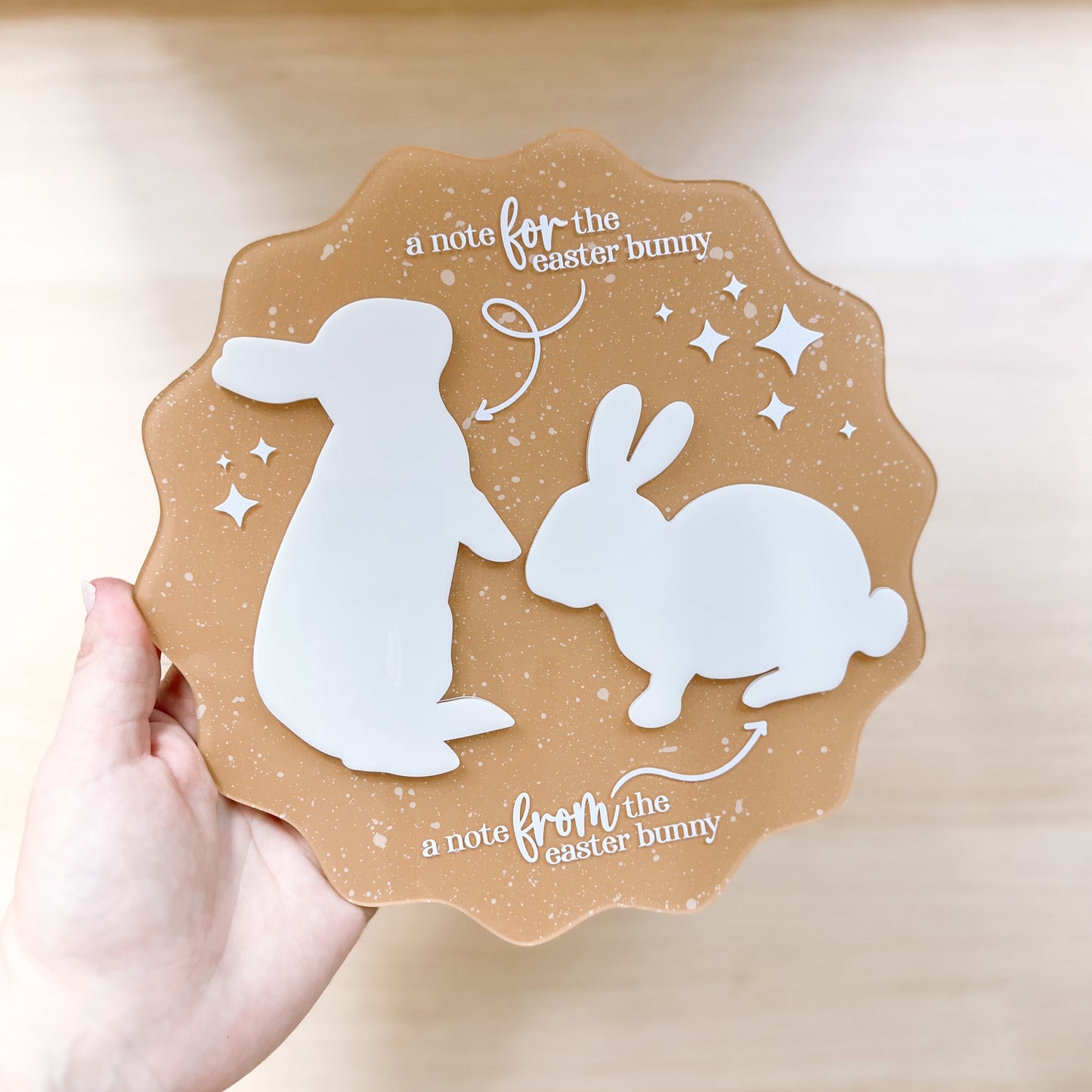 EASTER BUNNY NOTE PLAQUE + FREE Marker | Multiple Colour or Pattern Choices | Magnet Add-On Option