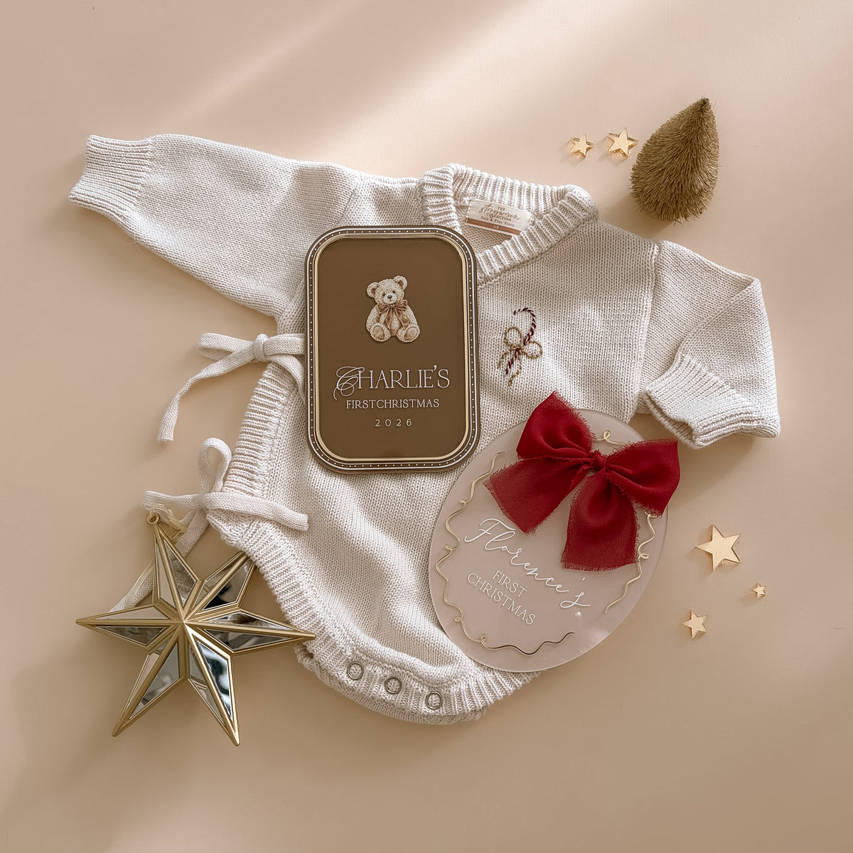 Rectangle Baby's First Christmas Plaque | Personalised | Customisable