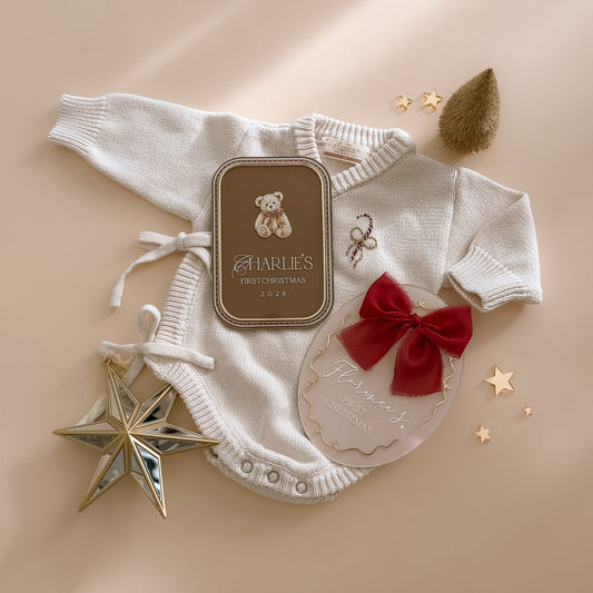Rectangle Baby's First Christmas Plaque | Personalised | Customisable