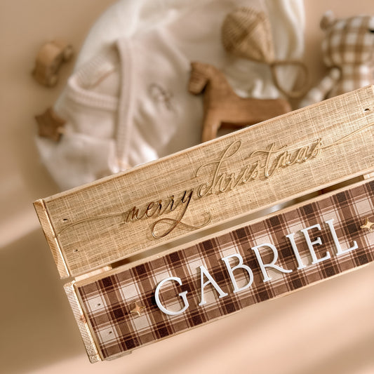 Printed Wooden Christmas Crate | Personalised | Customisable