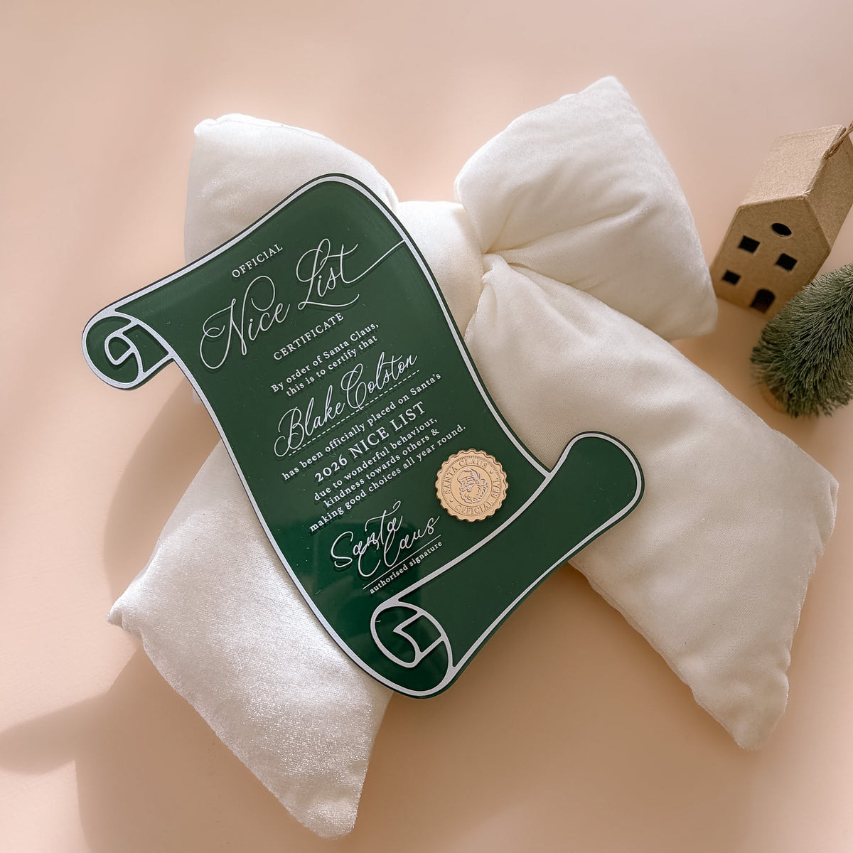 Santa Nice List Certificate | Personalised | Customisable