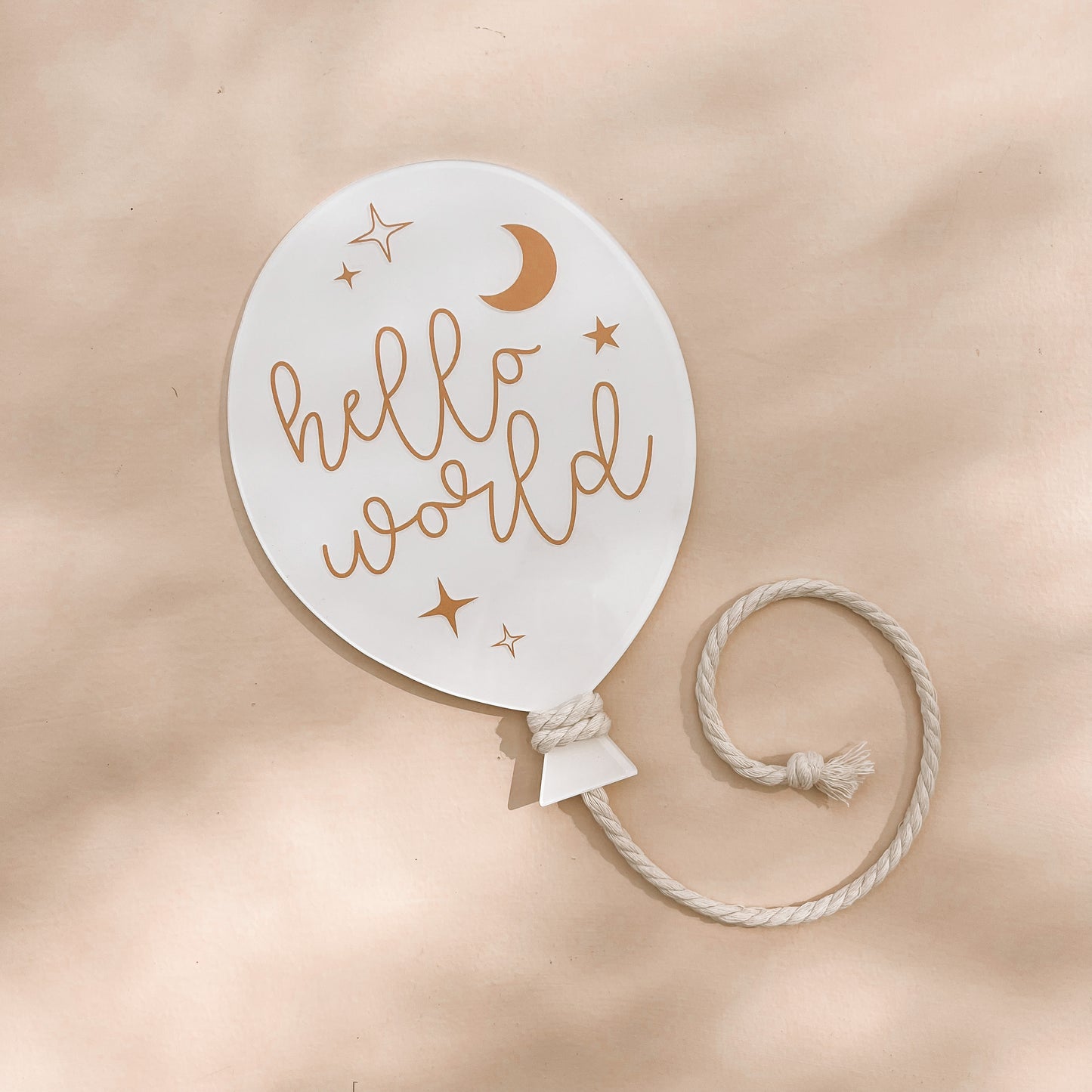 MOON & STARS BALLOON Birth Announcement | CUSTOMISE | Multiple Greetings, Colours & Patterns