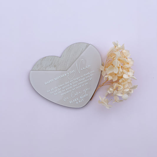GIFT CARD HOLDER - HEART | Personalised | Multiple Colour Options