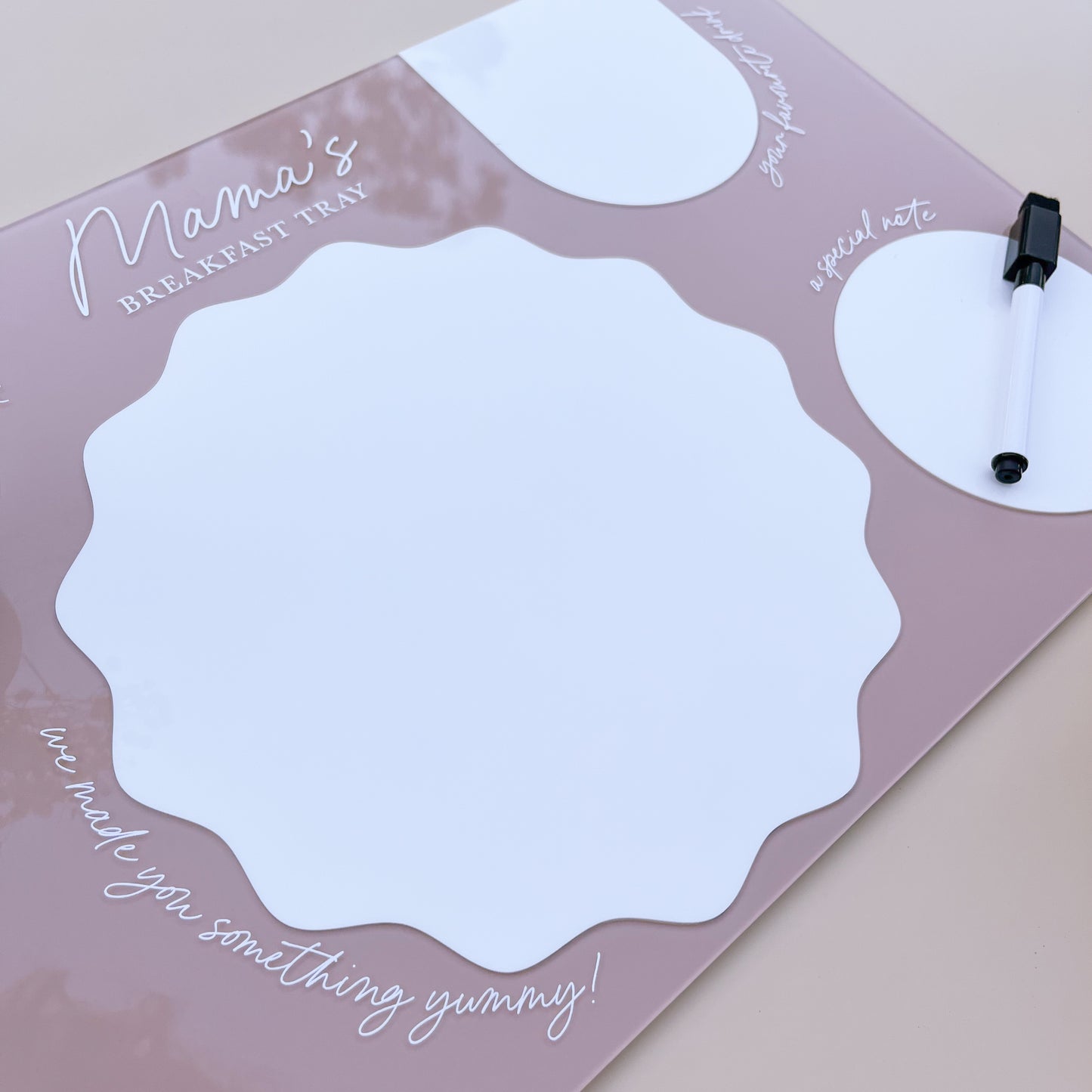 BREAKFAST TRAY | Personalised | Multiple Colour & Pattern Options | + FREE Removable Marker