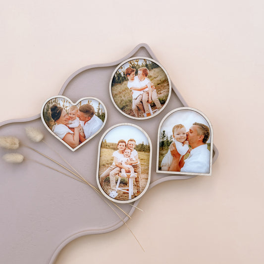 PHOTO FRIDGE MAGNET | Wooden Border | Multiple Shape Options