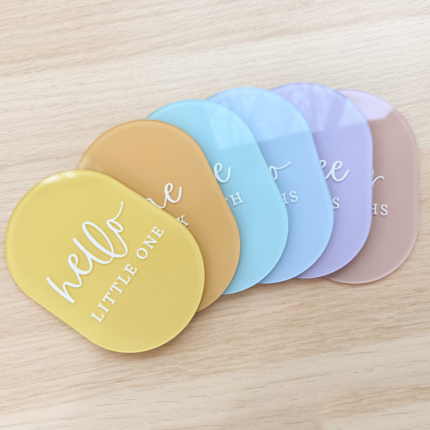 OVAL Acrylic Milestone Set | Multiple Colourway Choices