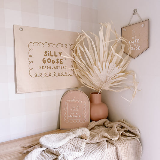 FABRIC BANNER - Silly Goose Headquarters | 4 Colour Options