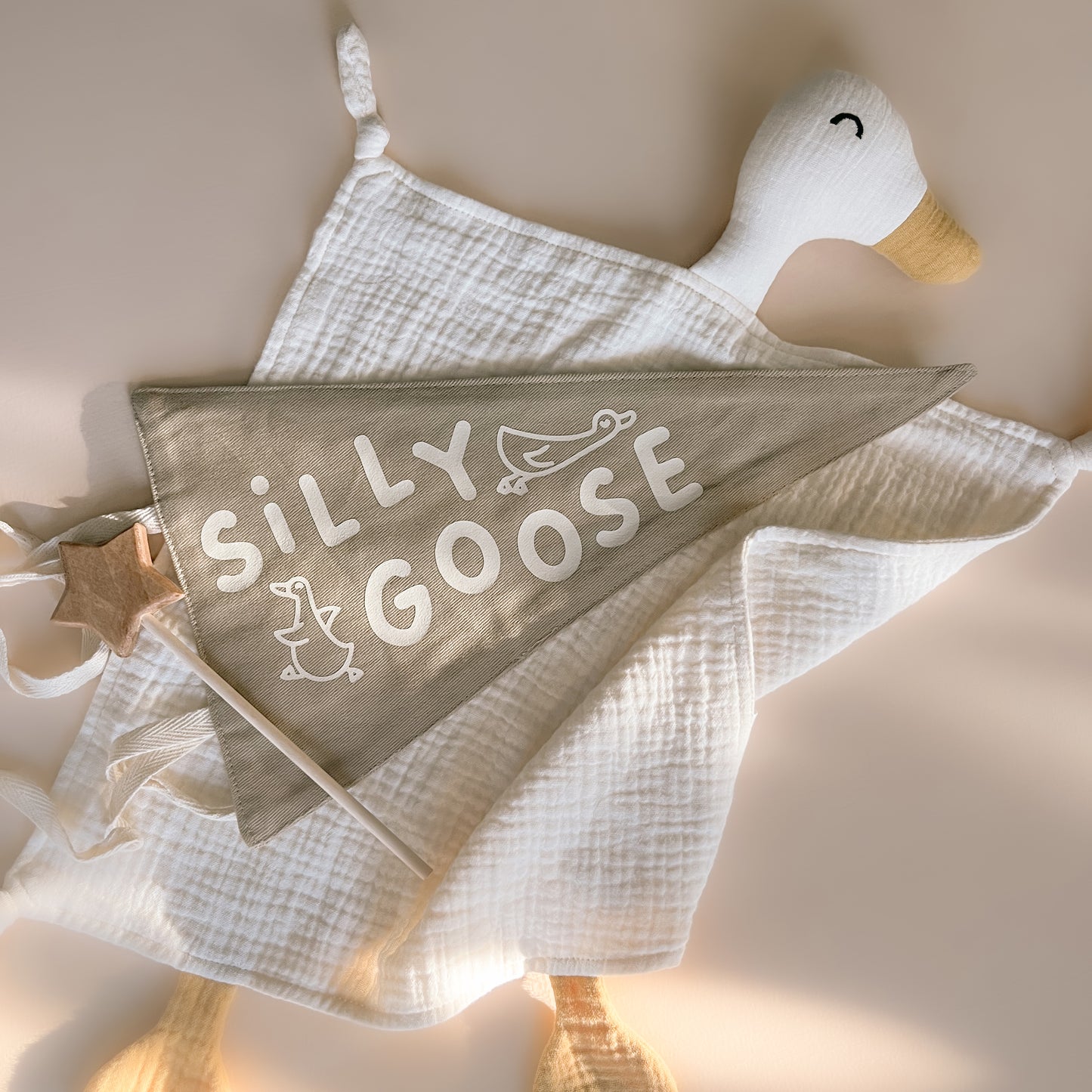 FABRIC PENNANT FLAG - Silly Goose | 4 Colour Options