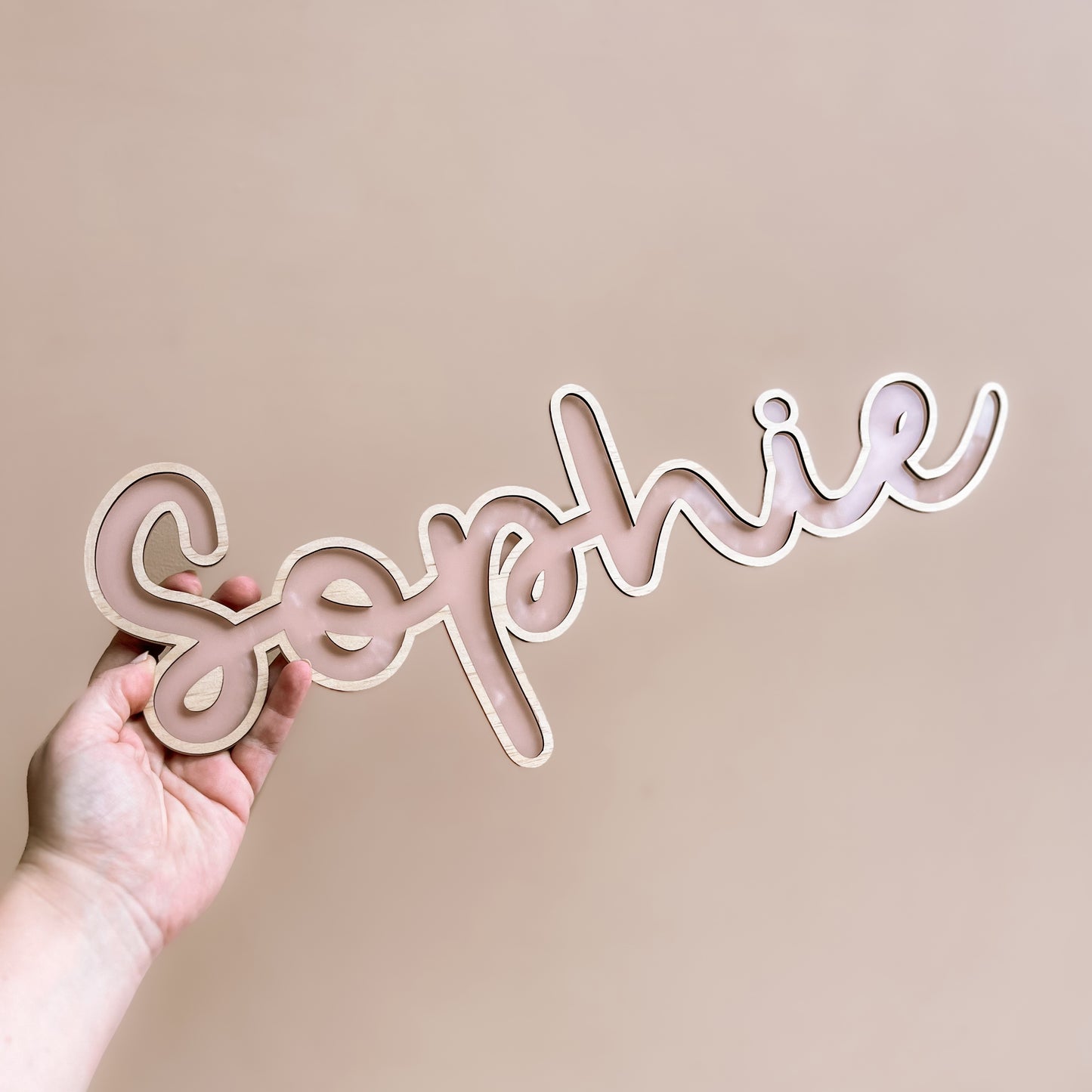 PERSONALISED NAME PLAQUE | Wall Script | Multiple Colour Options