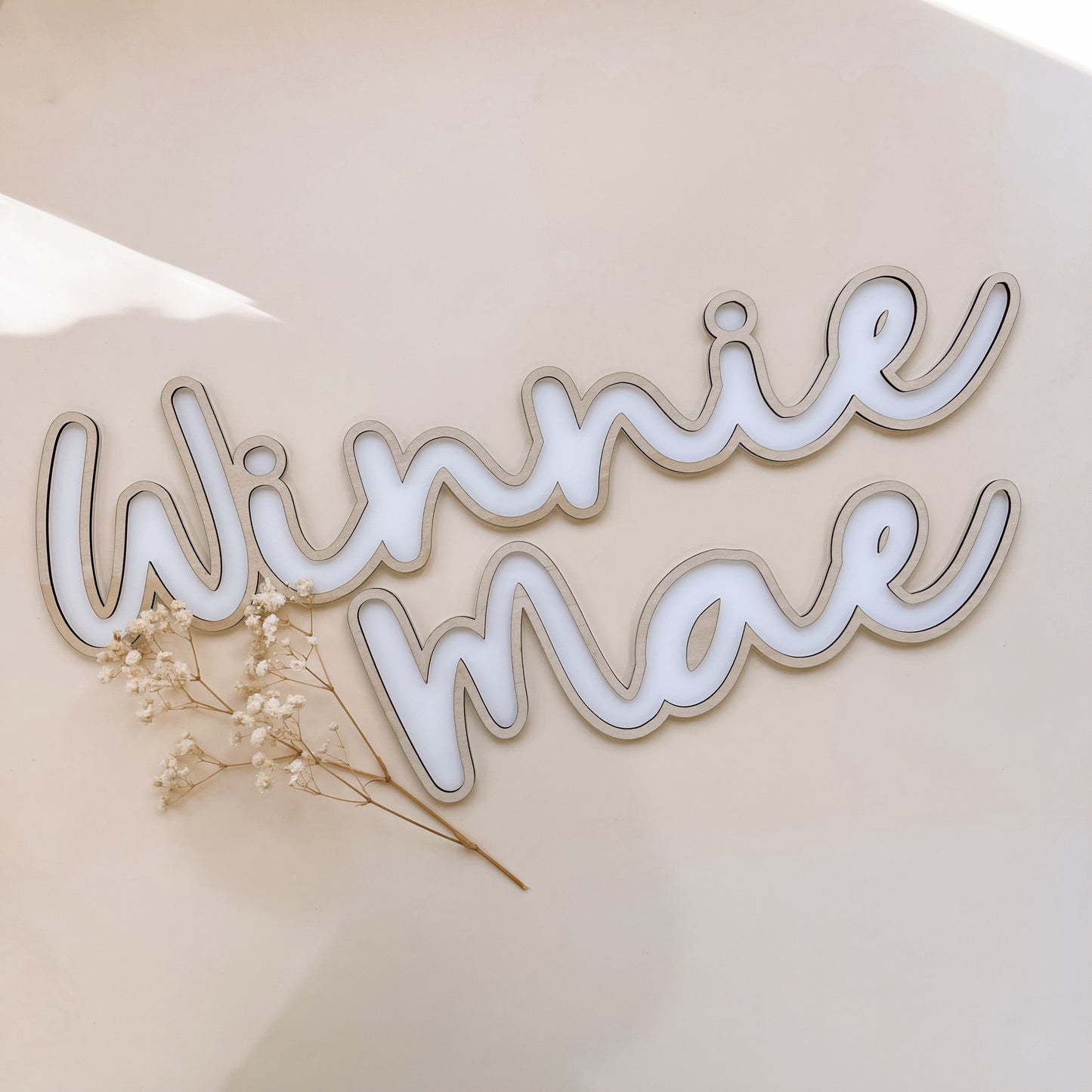PERSONALISED NAME PLAQUE | Wall Script | Multiple Colour Options