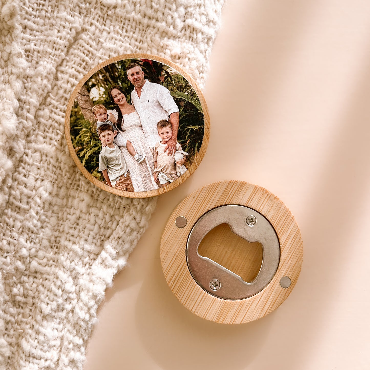 Magnetic Photo Wooden Bottle Opener