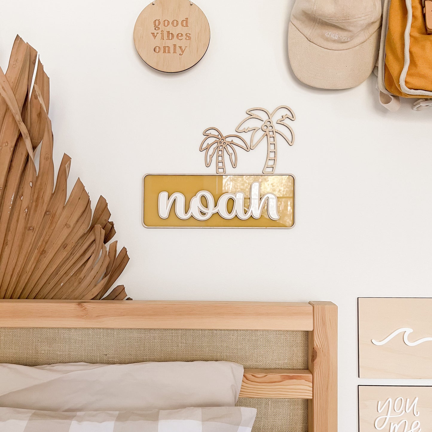 Layered Name Wall Plaque | 2 SIZES | Multiple Colour + Pattern Options