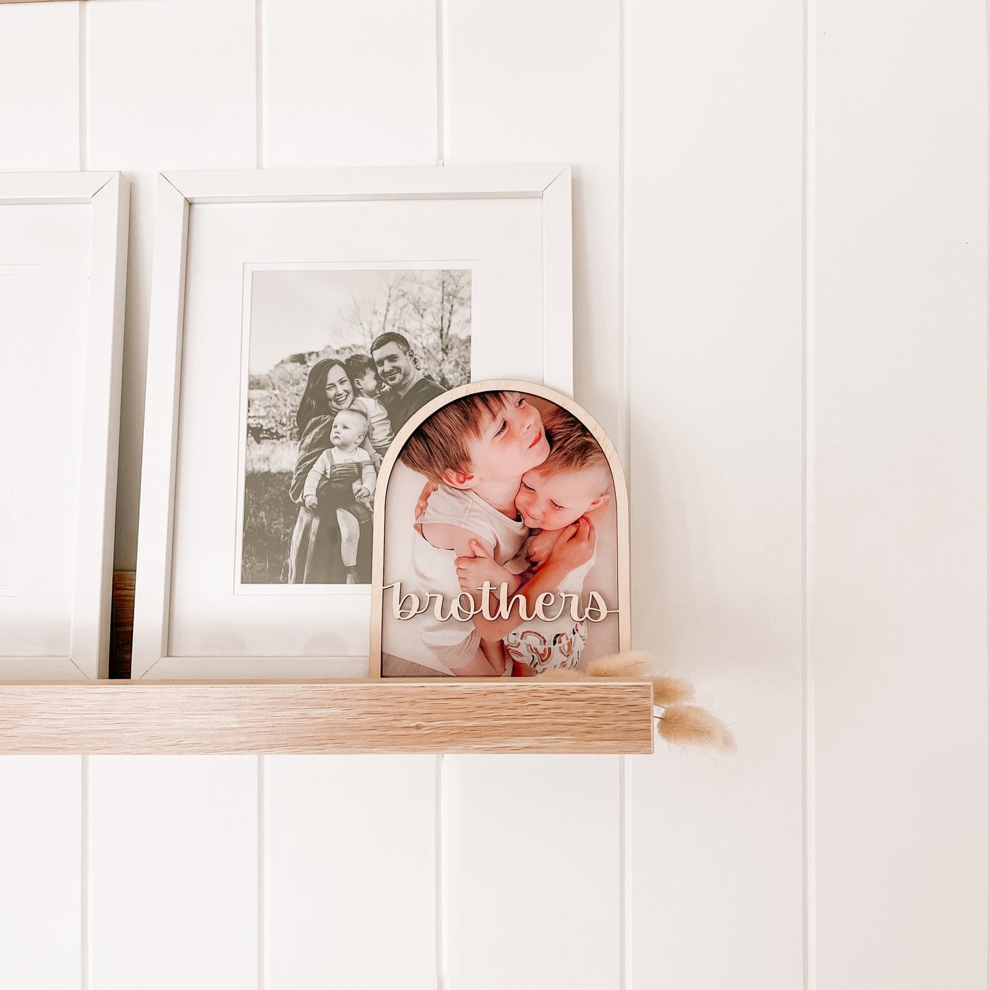 Acrylic Photo Plaque with Wooden Border & Text | 3 SIZES | CUSTOMISE