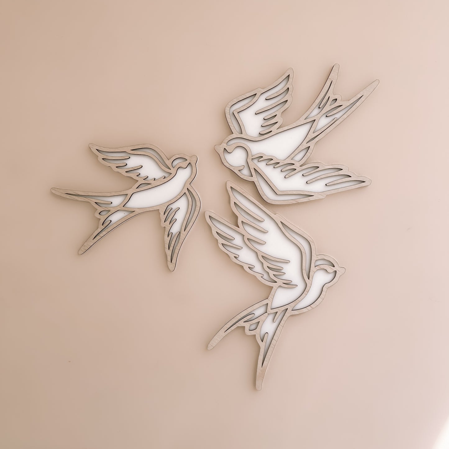 SWALLOW BIRDS | Wall Shape Set | Multiple Colour Options