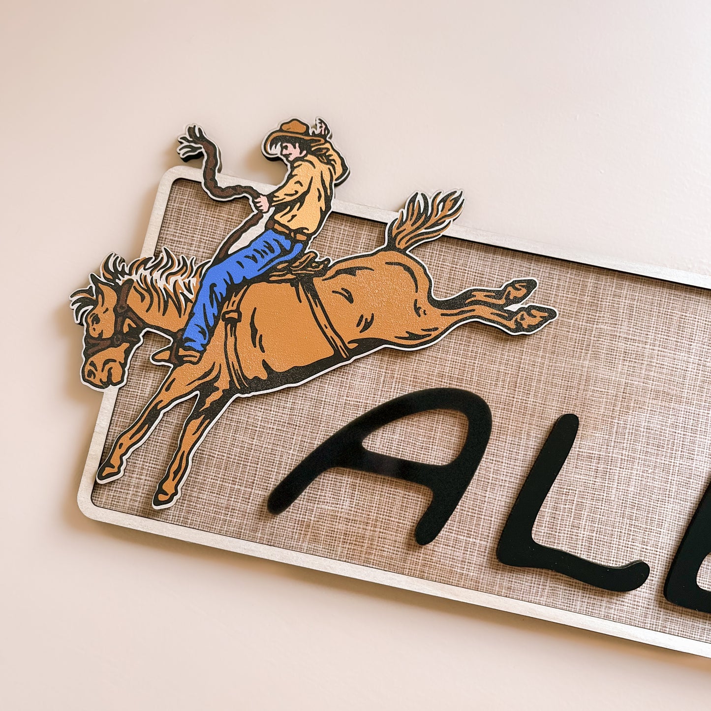 VINTAGE WESTERN COWBOY NAME SIGN | Personalised