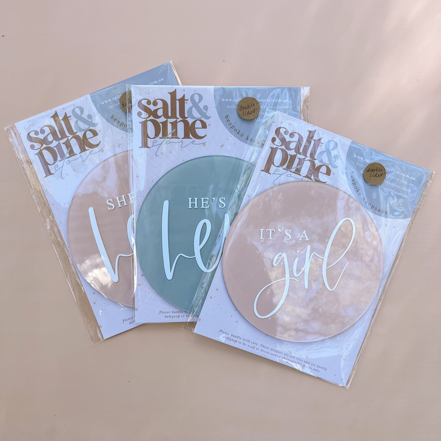 DOUBLE-SIDED GENDER BIRTH ANNOUNCEMENT | 1 AVAILABLE