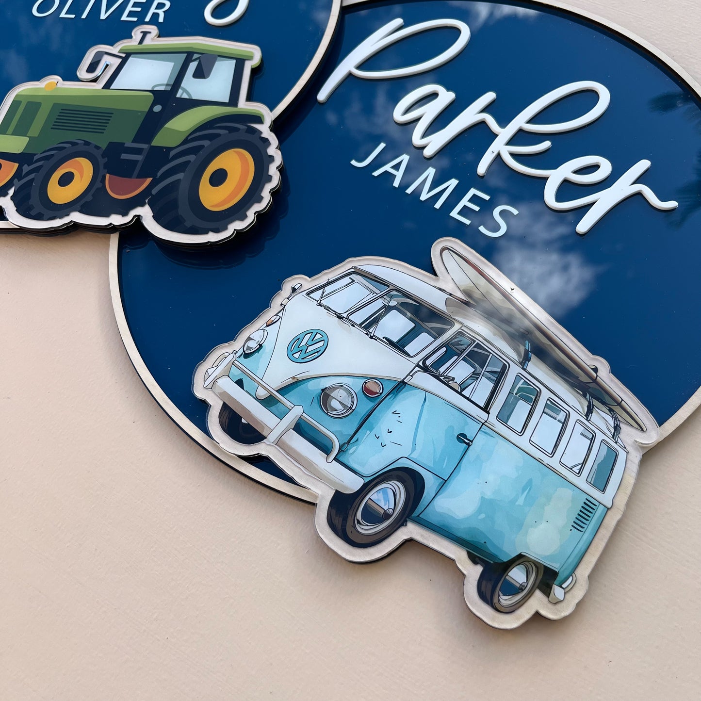 PICTURE Name Plaque | PERSONALISED | 2 SIZES | Multiple Colour Options