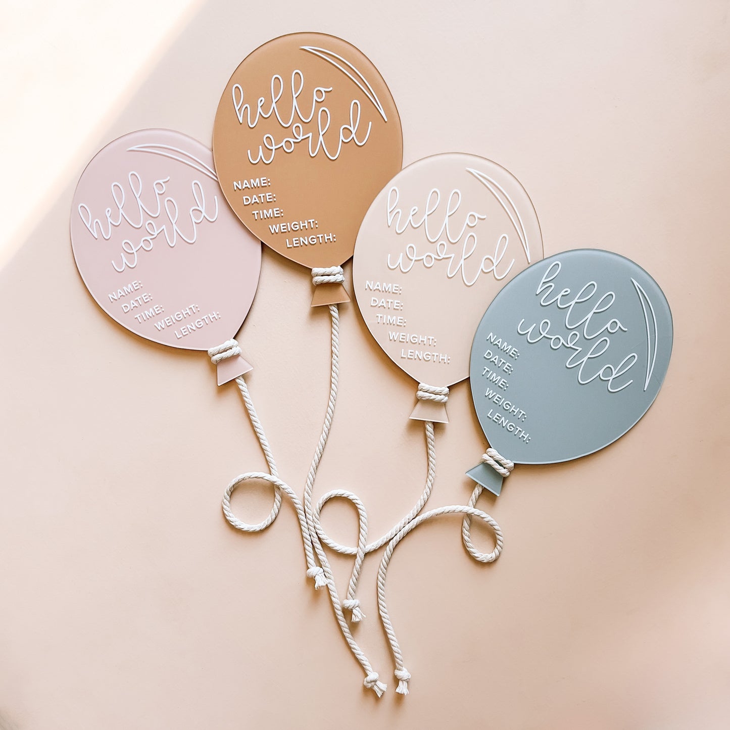 Balloon | BIRTH DETAILS | PERSONALISED | Multiple Colour + Pattern Options