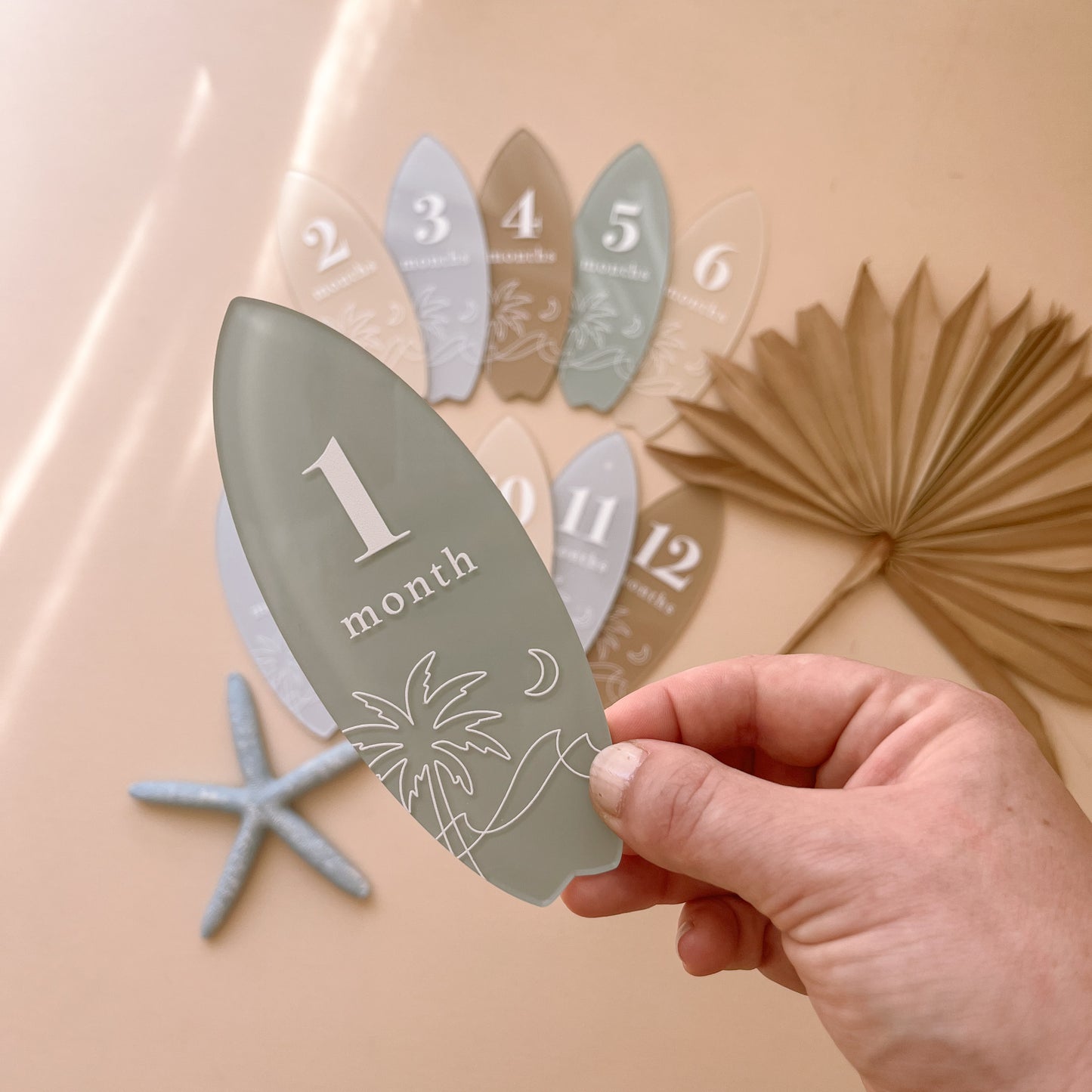 SURFBOARD Baby Milestone Set | Customisable Colour & Pattern Selection