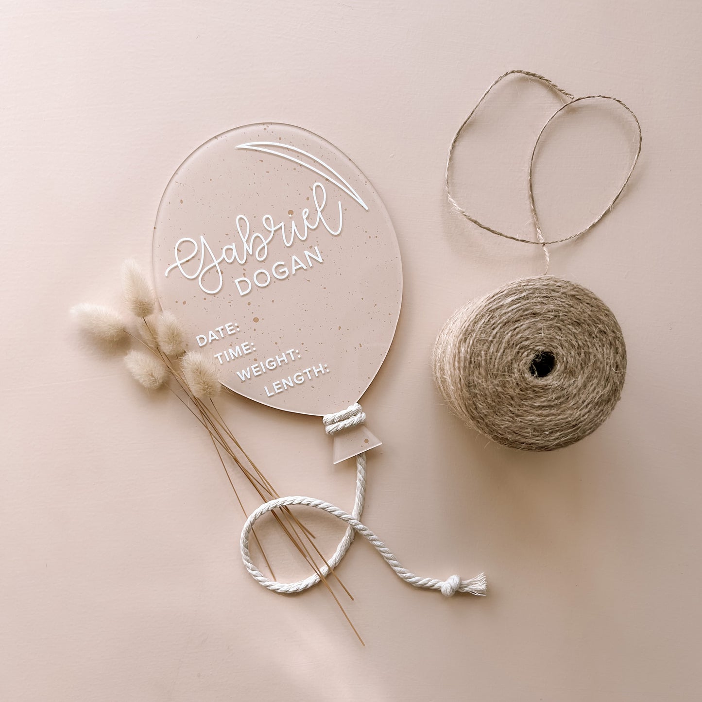 Balloon | BIRTH DETAILS | PERSONALISED | Multiple Colour + Pattern Options
