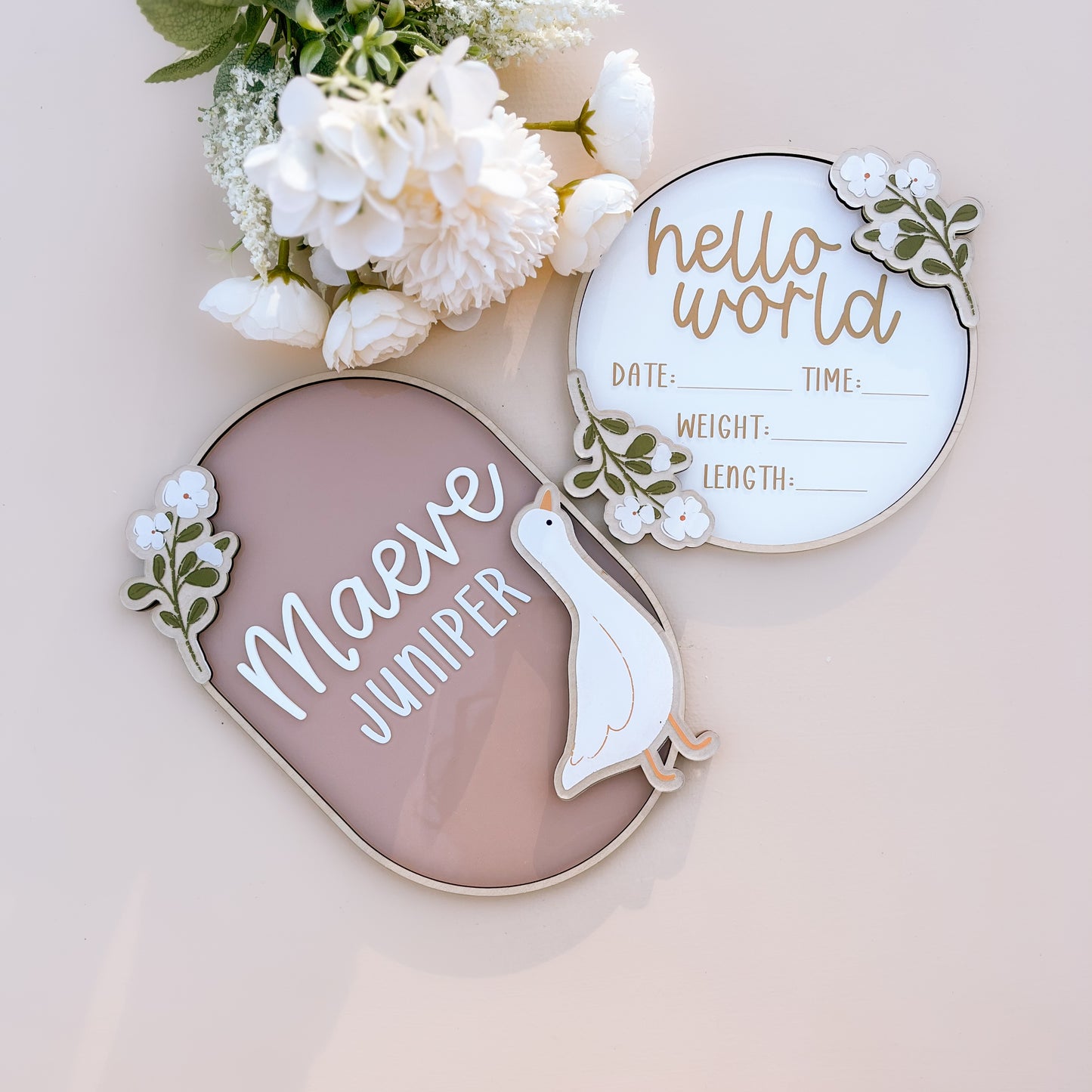 GOOSE NAME PLAQUE | Personalised | Multiple Colour Options