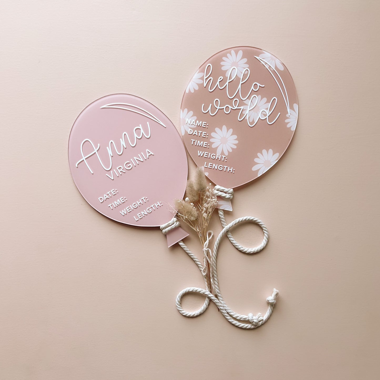Balloon | BIRTH DETAILS | PERSONALISED | Multiple Colour + Pattern Options