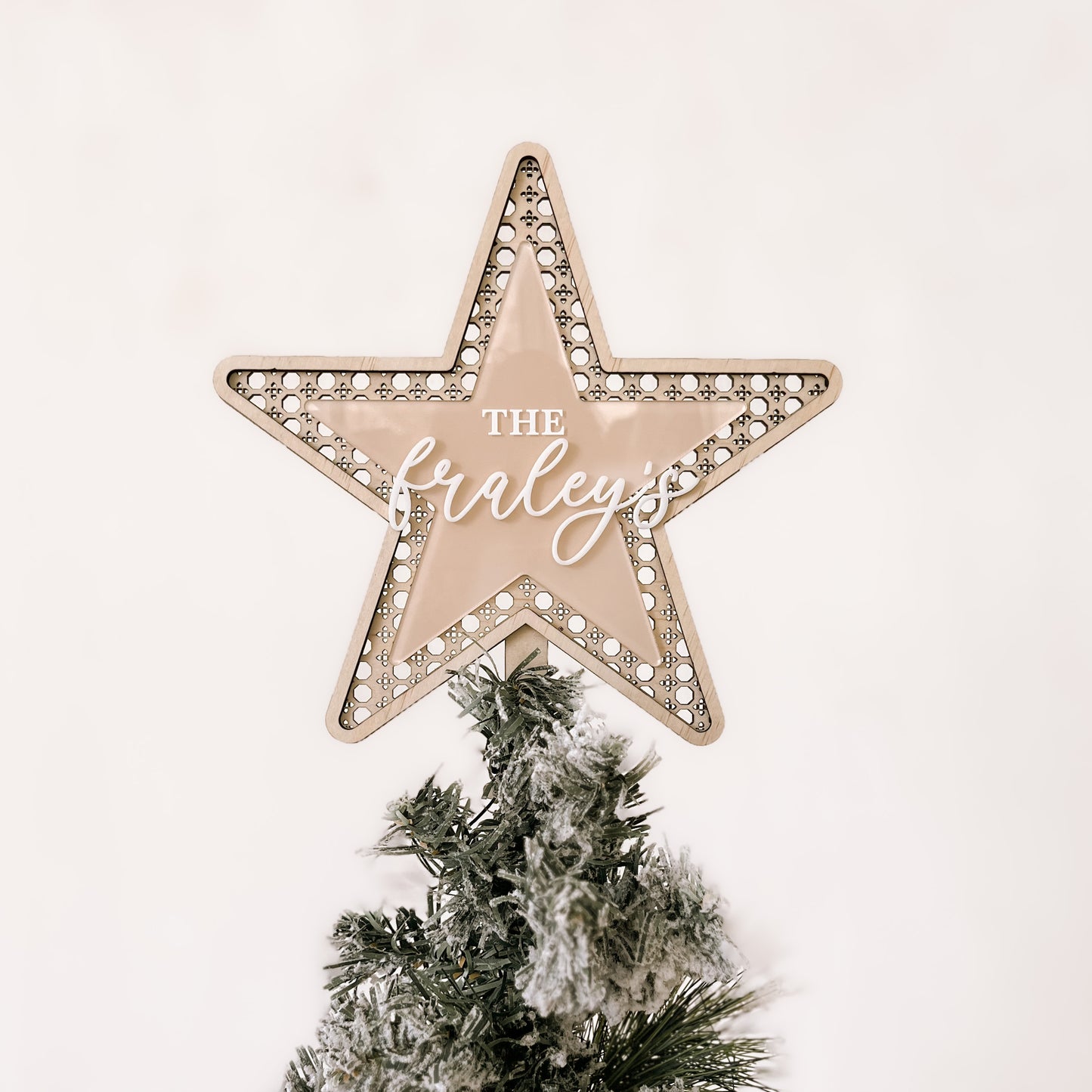 CHRISTMAS TREE STAR TOPPER | Personalised | Multiple Colour Options