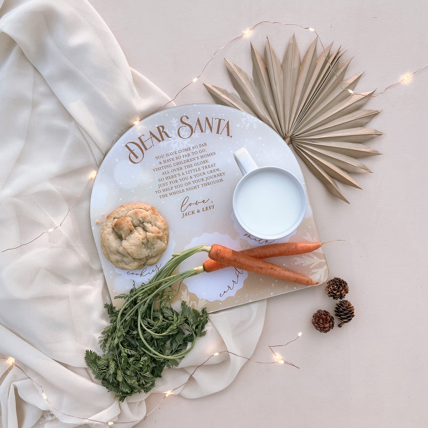 SANTA'S TREAT/SNACK BOARD | Personalised | Food-Safe