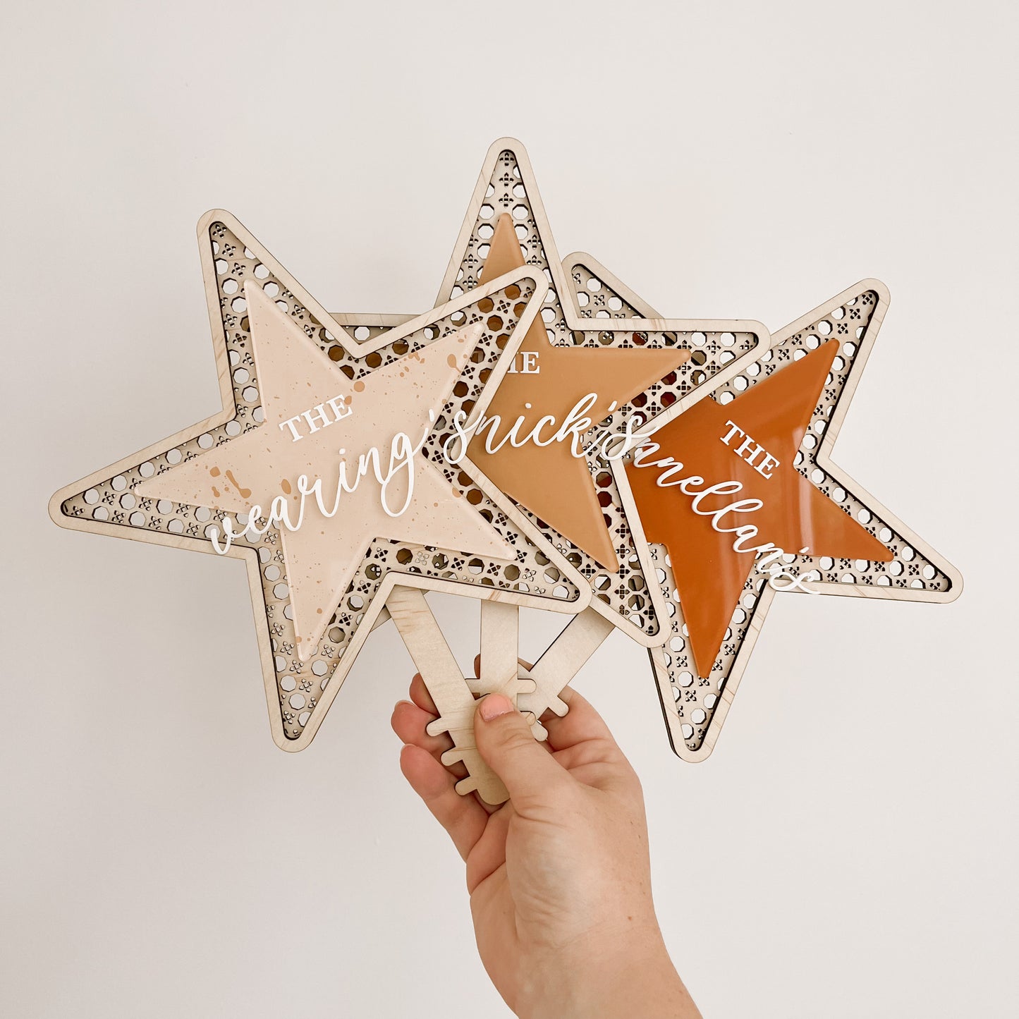 CHRISTMAS TREE STAR TOPPER | Personalised | Multiple Colour Options