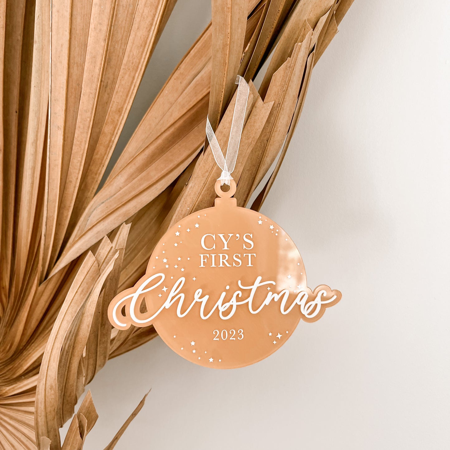 FIRST CHRISTMAS ORNAMENT / PLAQUE | Personalised | Multiple Colour Options