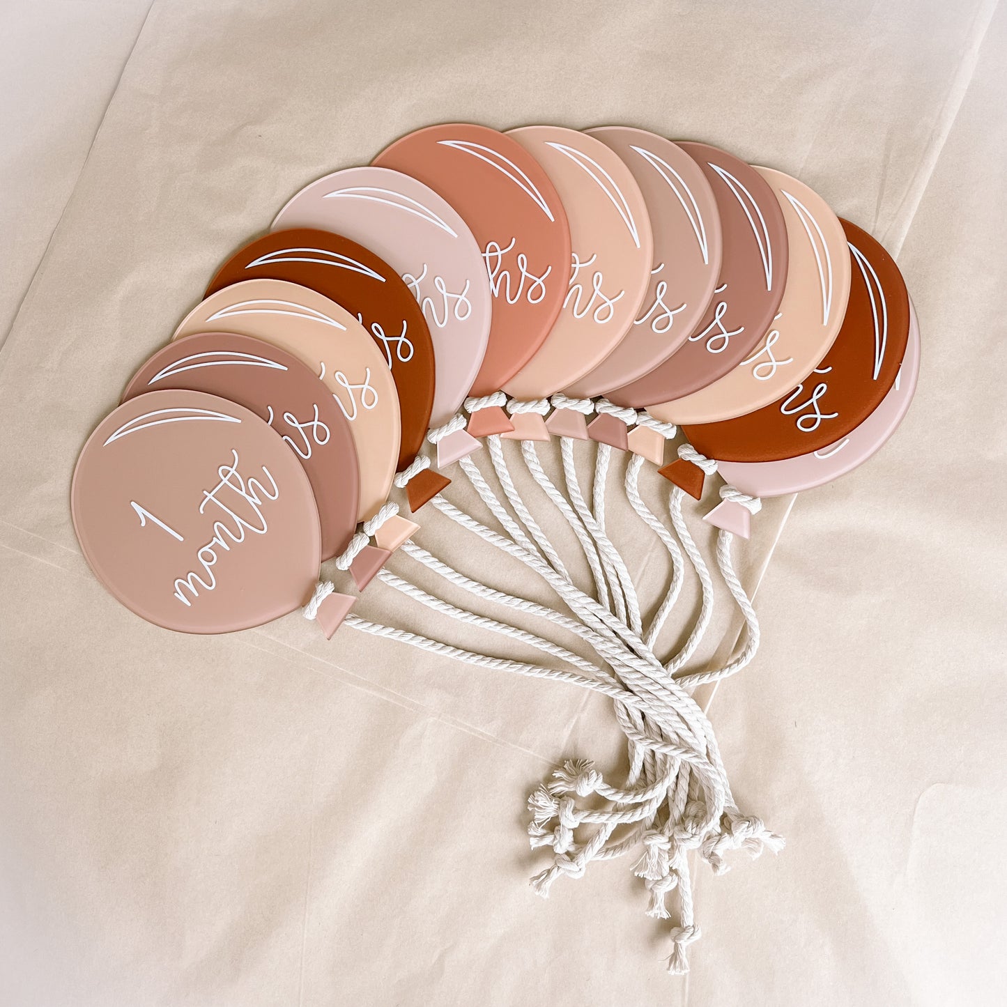 BALLOONS Acrylic Milestone Set | Multiple Colourway Choices