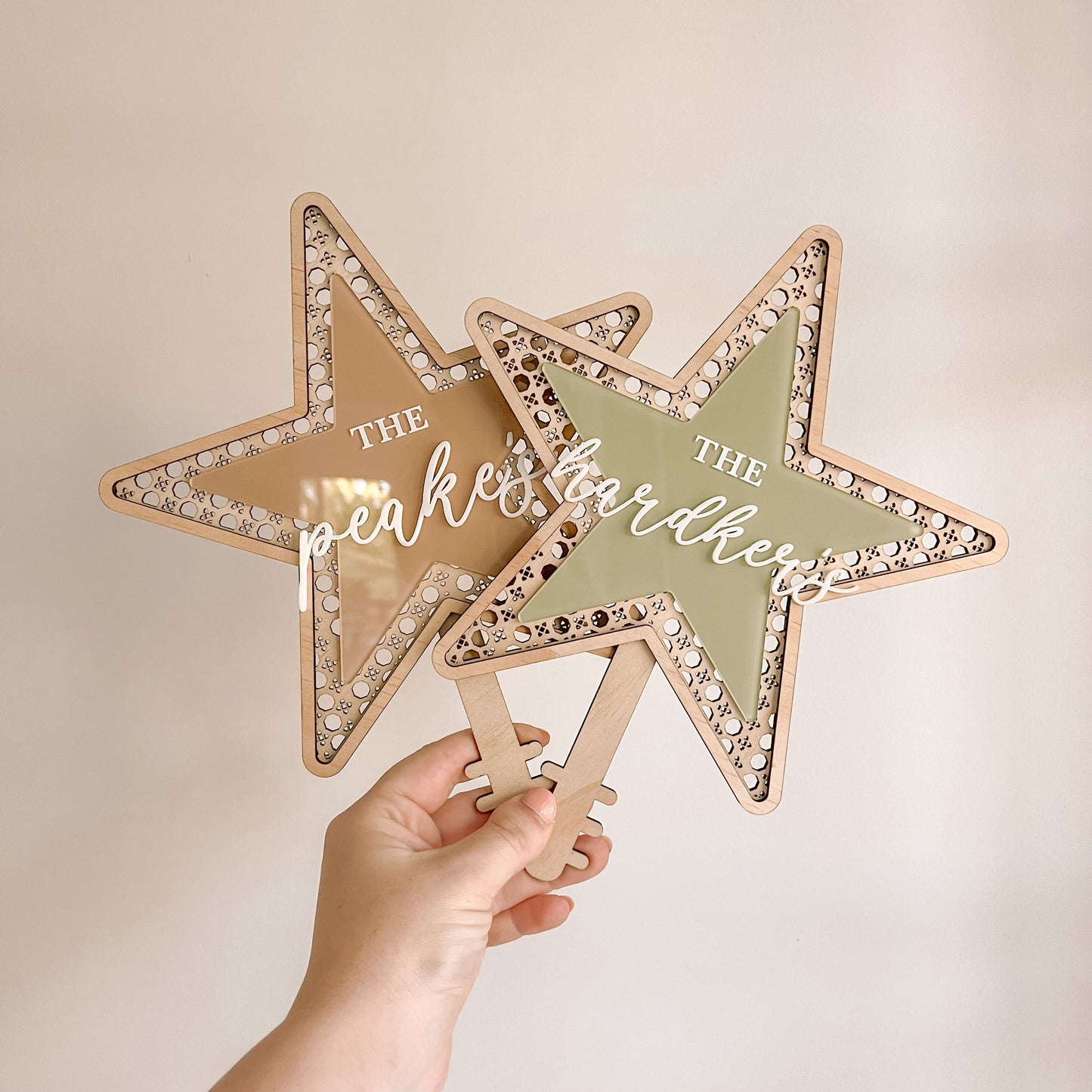 CHRISTMAS TREE STAR TOPPER | Personalised | Multiple Colour Options
