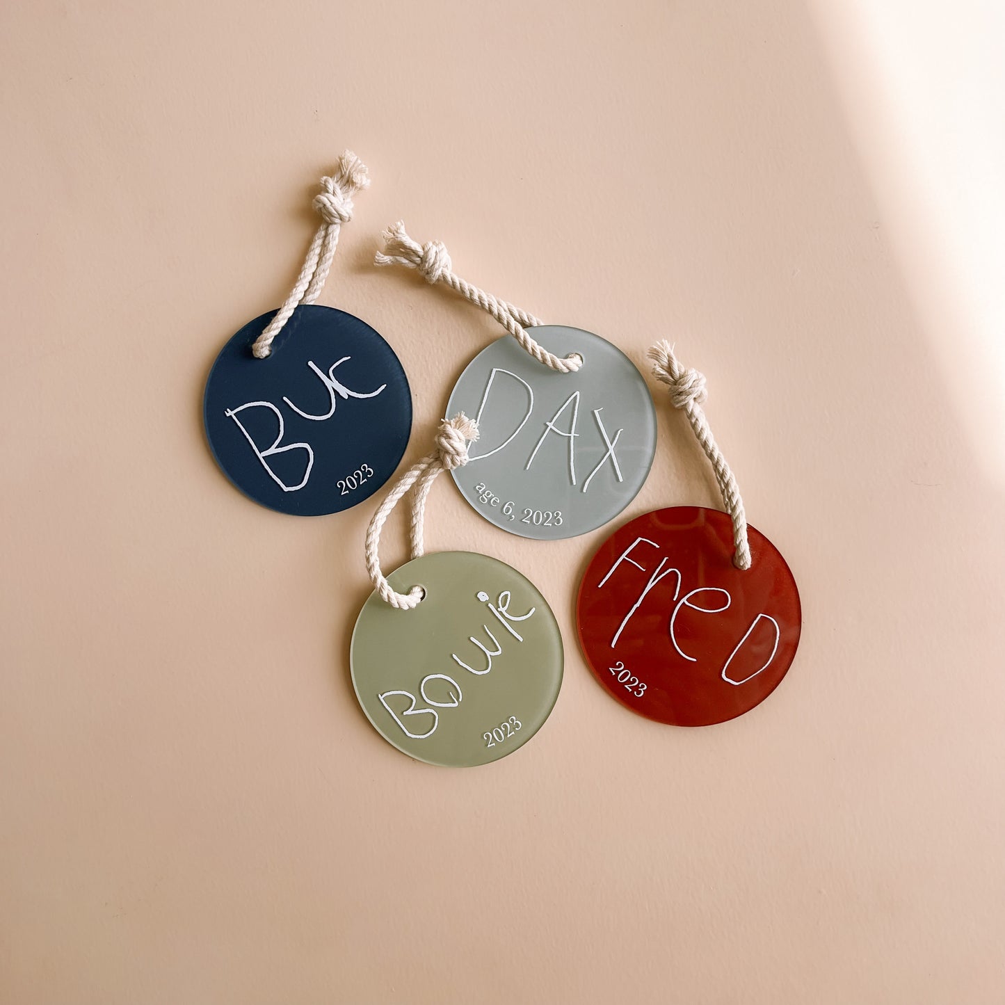 CHILD'S WRITTEN NAME ORNAMENT | Personalised | Multiple Colour Options