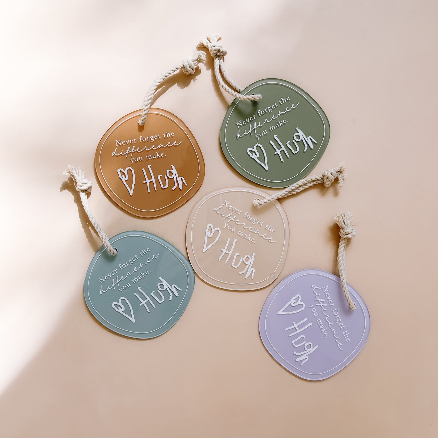 TEACHER ORNAMENT - CHILD'S HANDWRITING | IRREGULAR CIRCLE | Personalised | Multiple Colour Options
