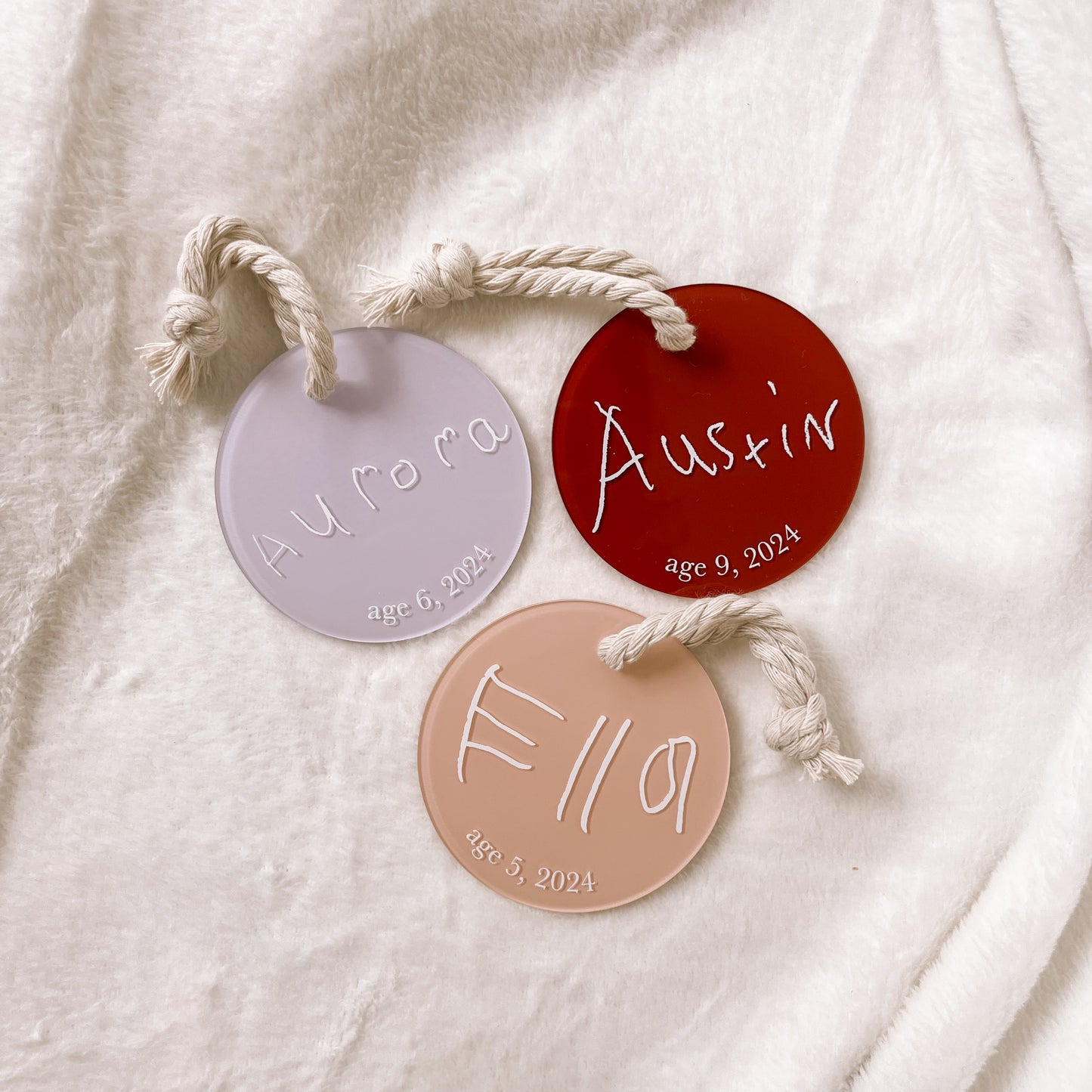 CHILD'S WRITTEN NAME ORNAMENT | Personalised | Multiple Colour Options