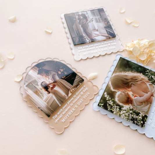 Personalised photo plaques by Salt And Pine Store for Mother’s Day keepsake