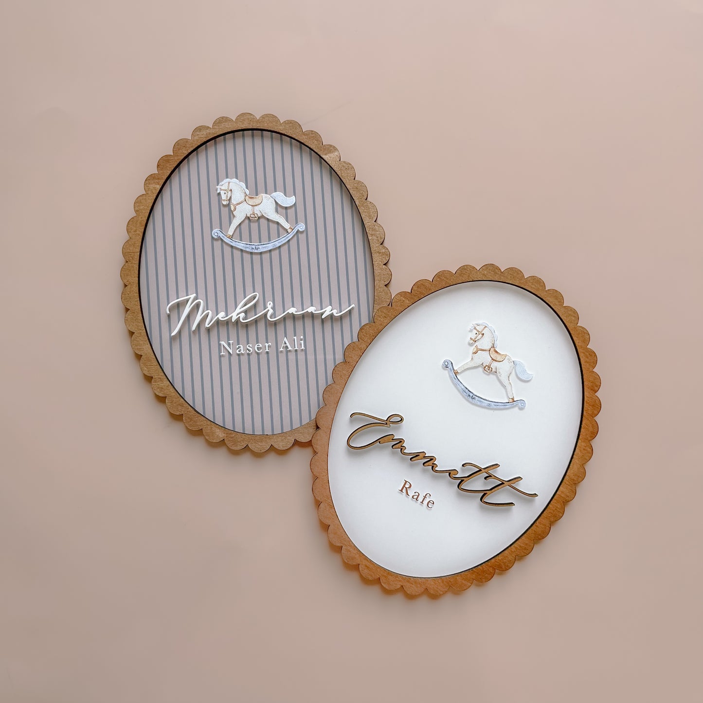 Heritage Name Plaque with Vintage-Style Image | PERSONALISED | Multiple Colour, Pattern & Image Options