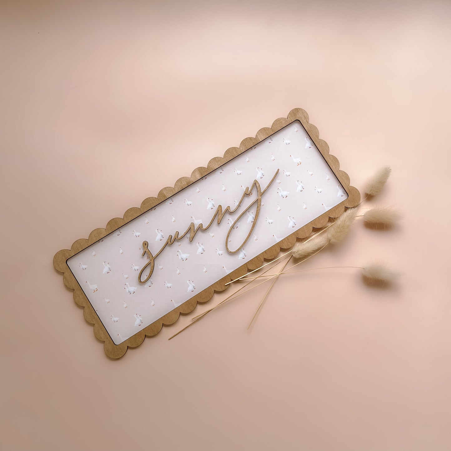 Vintage-Style Rectangle Wall Name Plaque | PERSONALISED | Multiple Colour, Pattern & Size Options