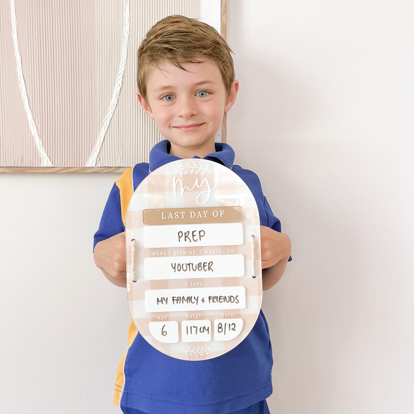 LARGE SCHOOL / DAYCARE FIRST & LAST DAY Milestone Board + FREE Whiteboard Marker | Multiple Colour + Pattern Options
