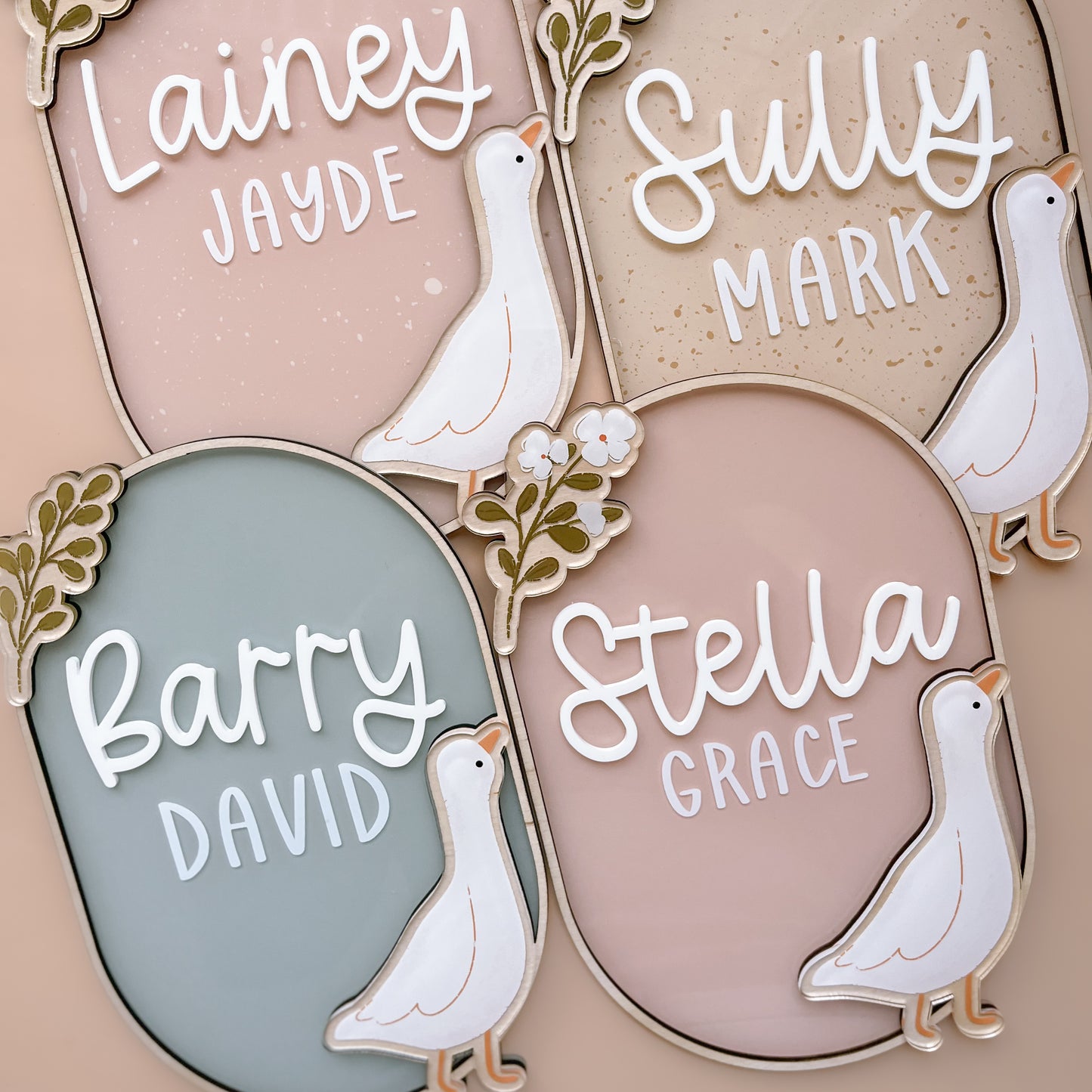 GOOSE NAME PLAQUE | Personalised | Multiple Colour Options