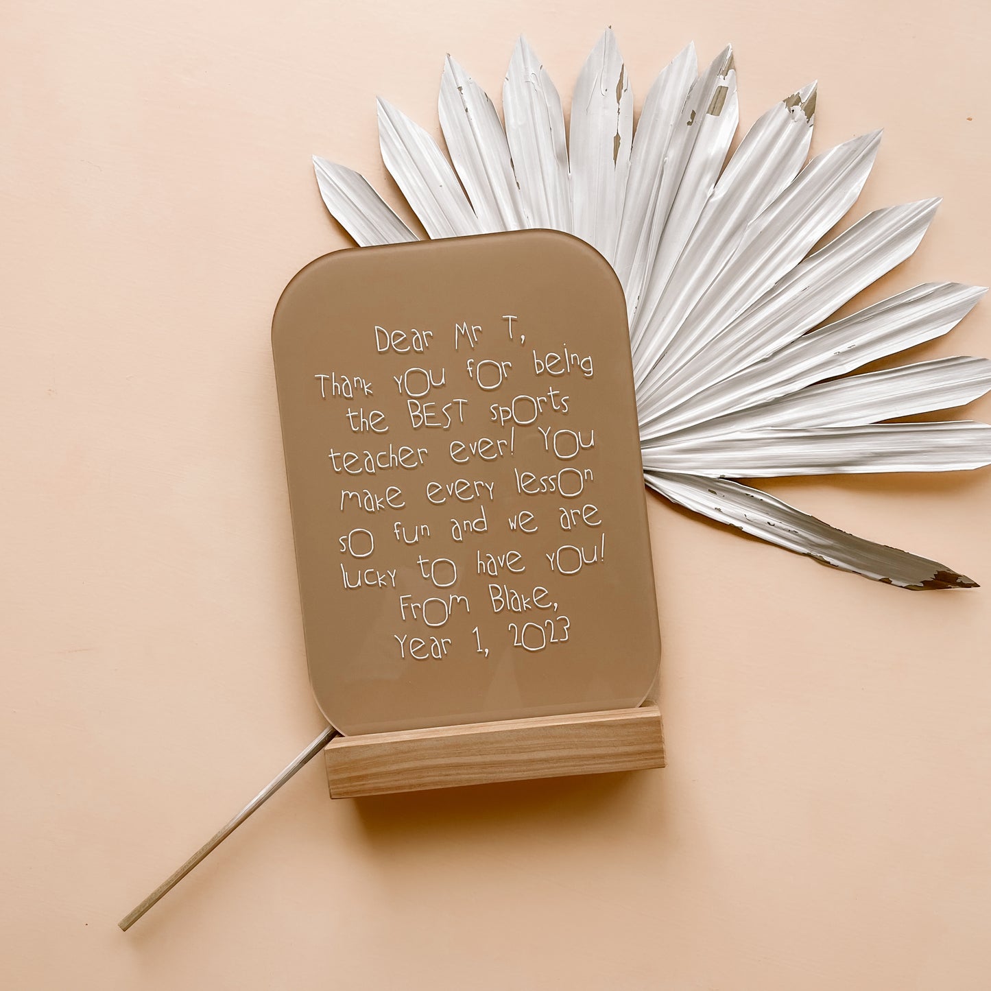 EDUCATOR/TEACHER LETTER PLAQUE | CUSTOM | Multiple Colour Options