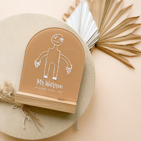 EDUCATOR/TEACHER DRAWING PLAQUE | CUSTOM | Multiple Colour Options